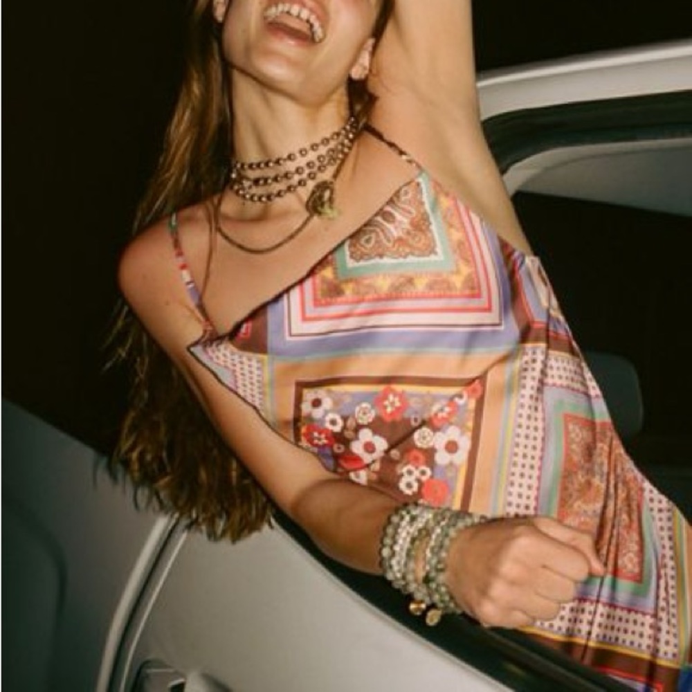 Urban Outfitters Mallory cowl neck slip dress size S